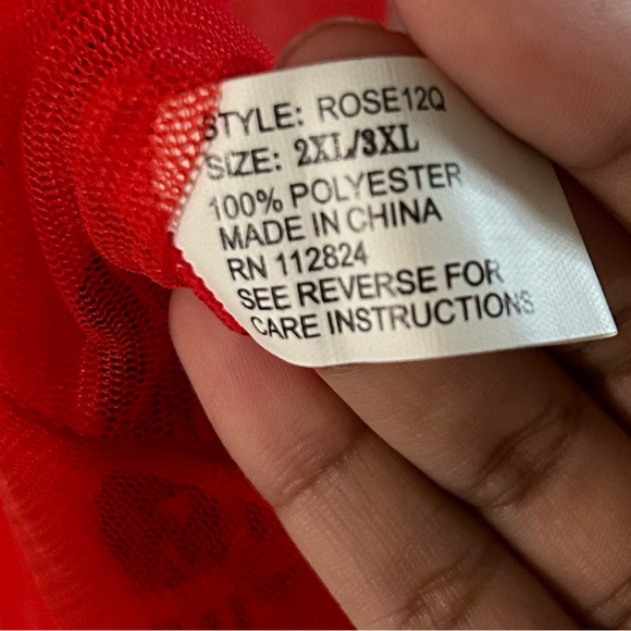 Lingerie - 2XL/3XL - red - Picture 5 of 6